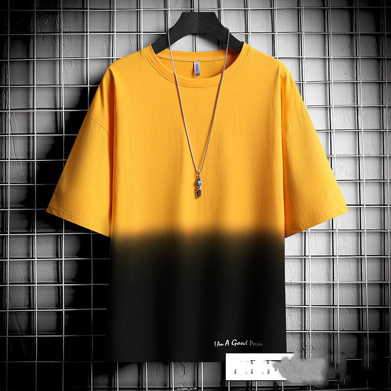 Hong Kong style loose T-shirt men - Stacey's Selections