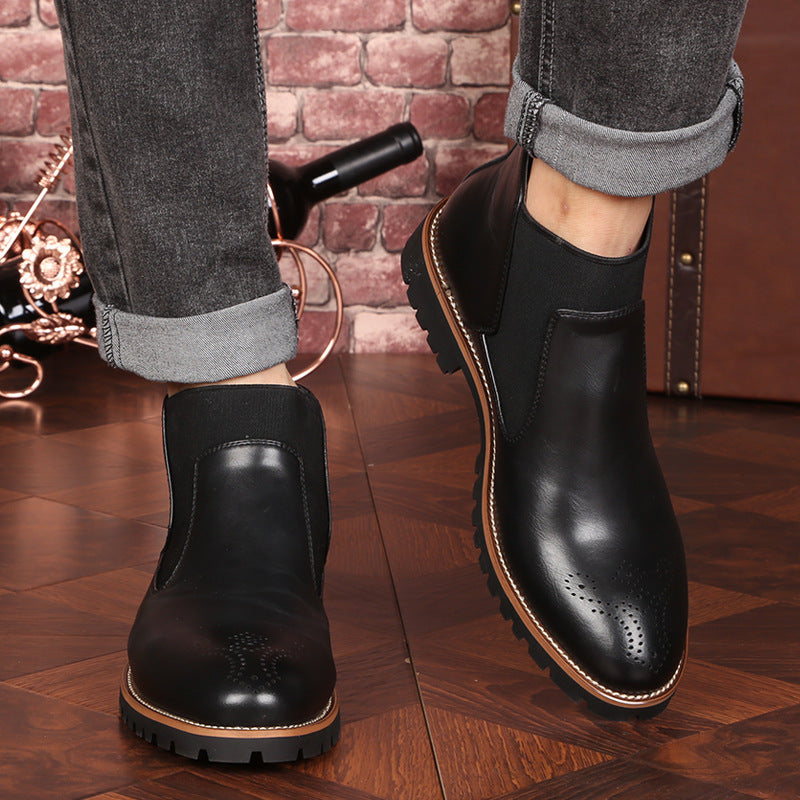 Brock Leather Boots Men Shoes Men Martin Boots - Stacey's Selections