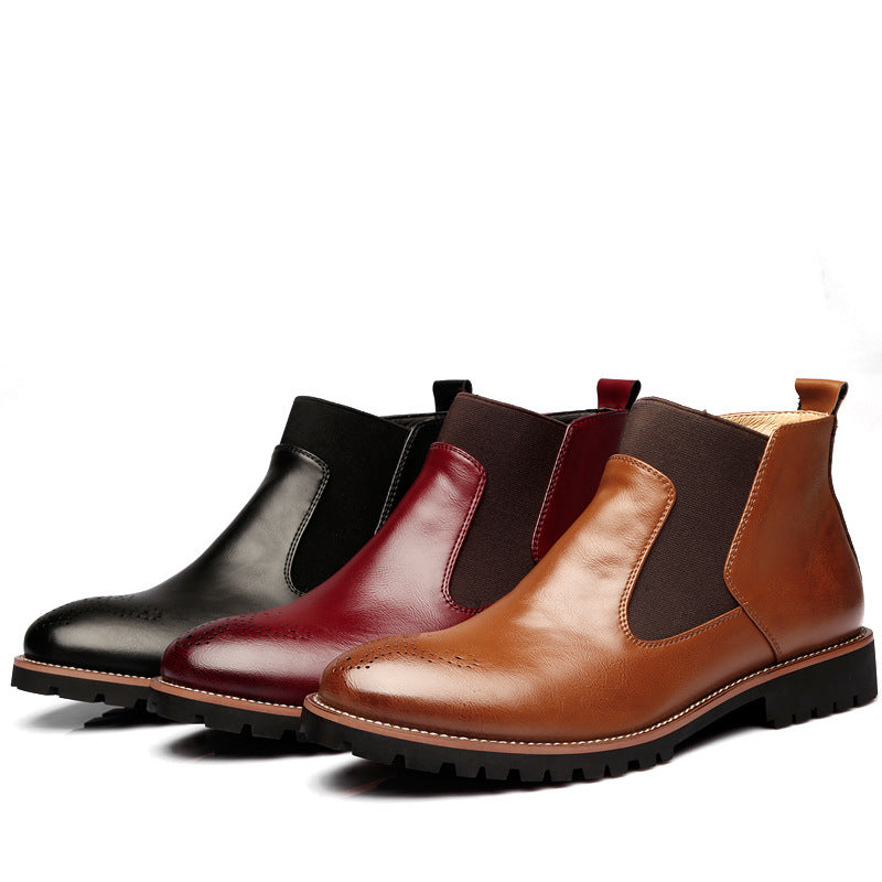 Brock Leather Boots Men Shoes Men Martin Boots - Stacey's Selections