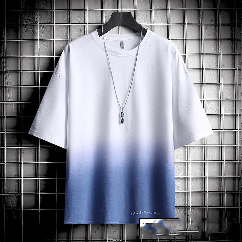 Hong Kong style loose T-shirt men - Stacey's Selections