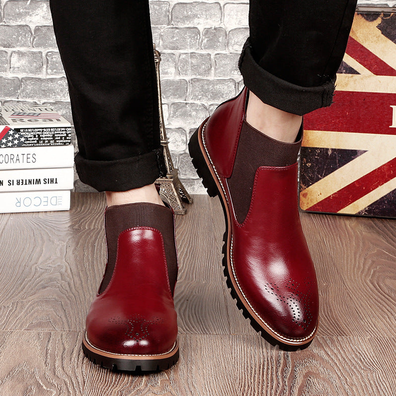 Brock Leather Boots Men Shoes Men Martin Boots - Stacey's Selections