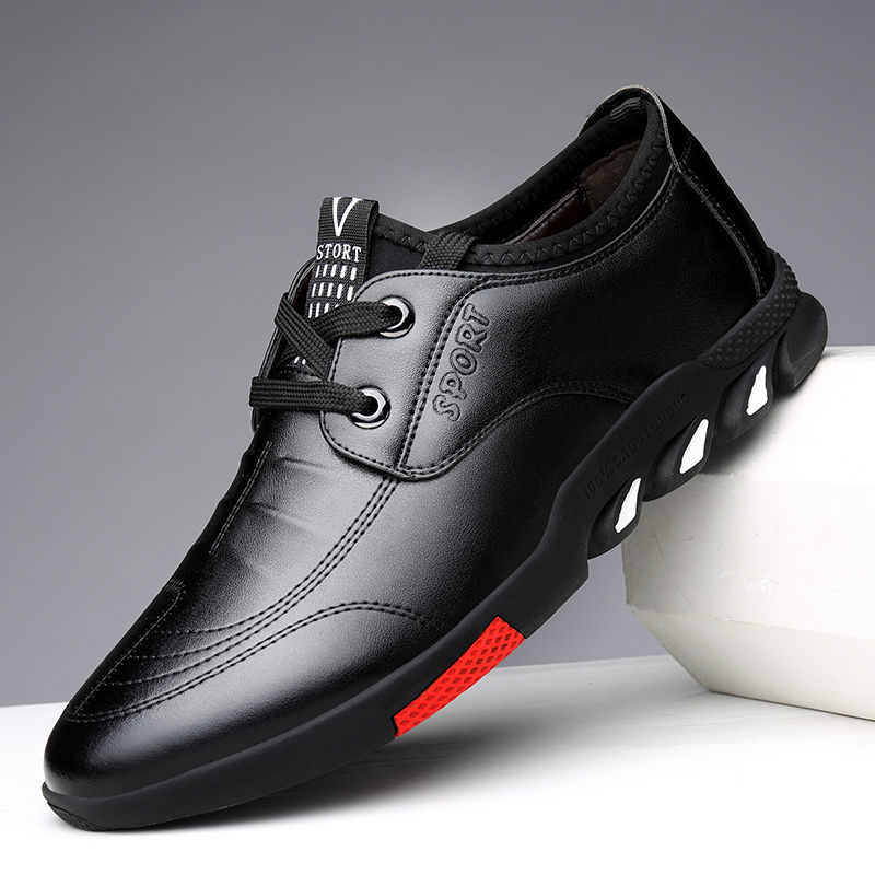 Leather Shoes Mens Leather Spring New Mens Business - Stacey's Selections