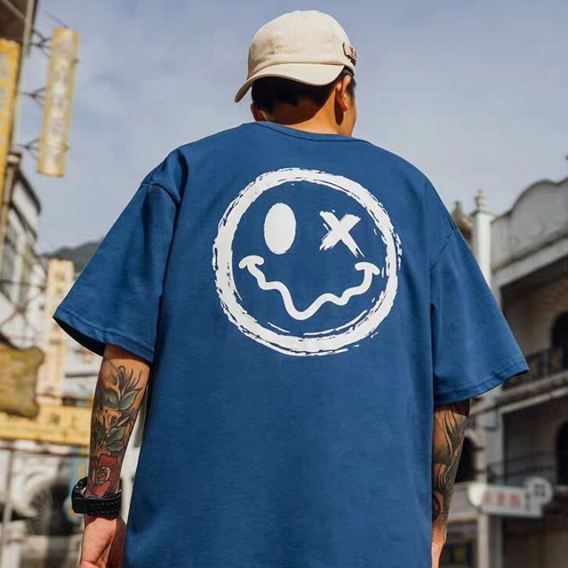 Smiley T-shirt men short sleeve - Stacey's Selections