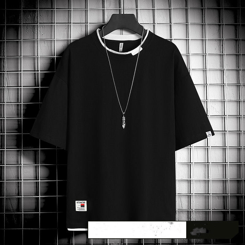 Hong Kong style loose T-shirt men - Stacey's Selections