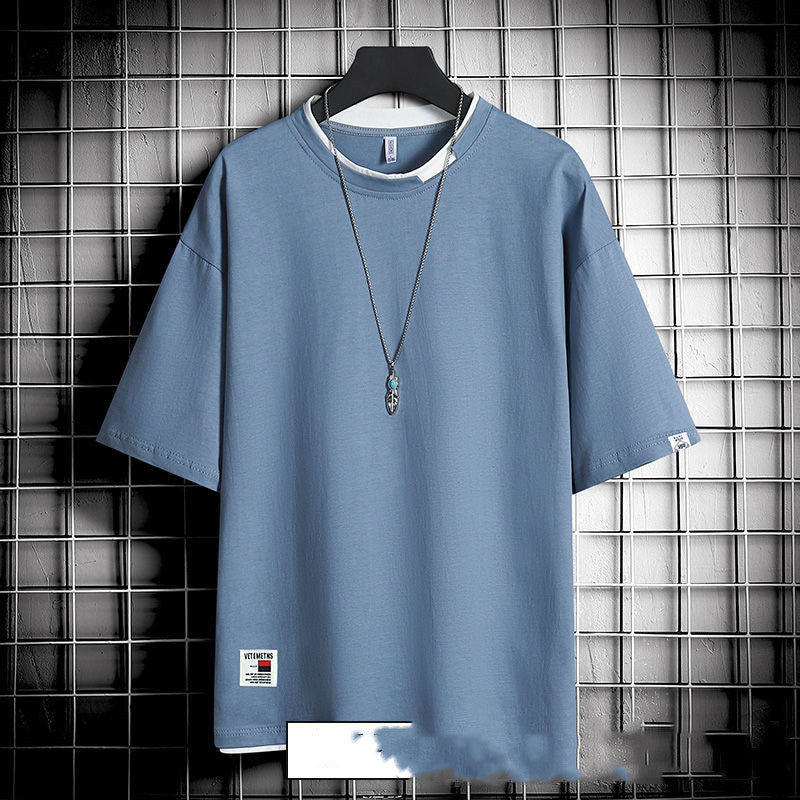 Hong Kong style loose T-shirt men - Stacey's Selections