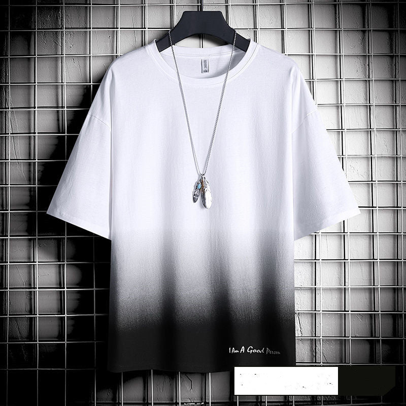 Hong Kong style loose T-shirt men - Stacey's Selections