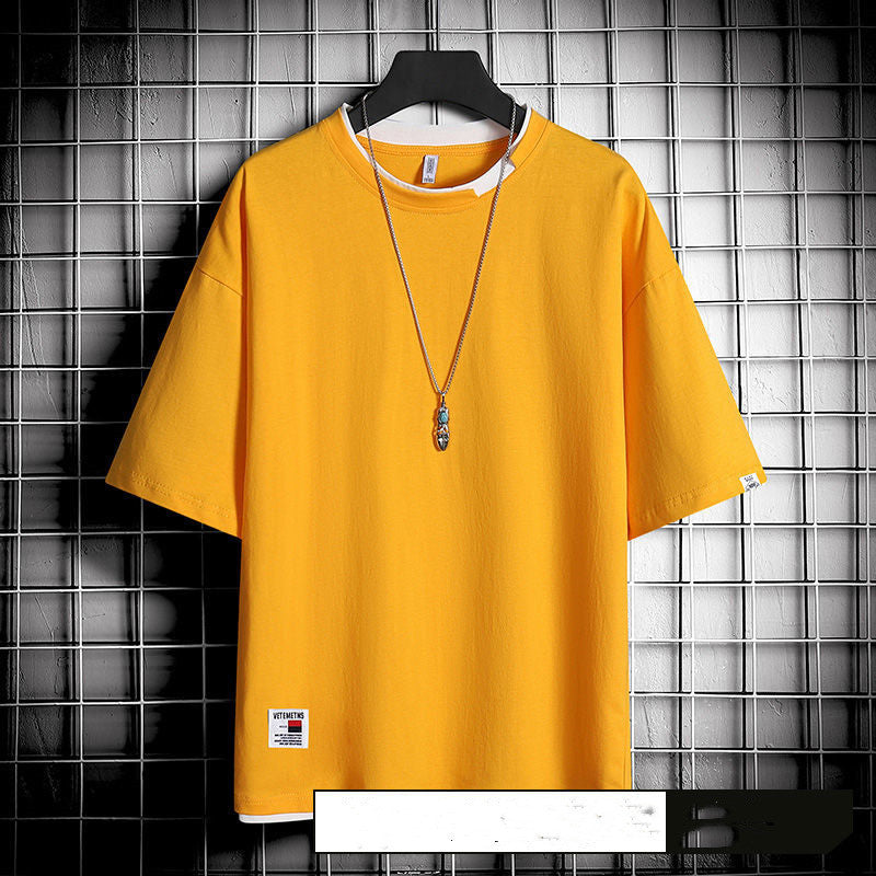 Hong Kong style loose T-shirt men - Stacey's Selections