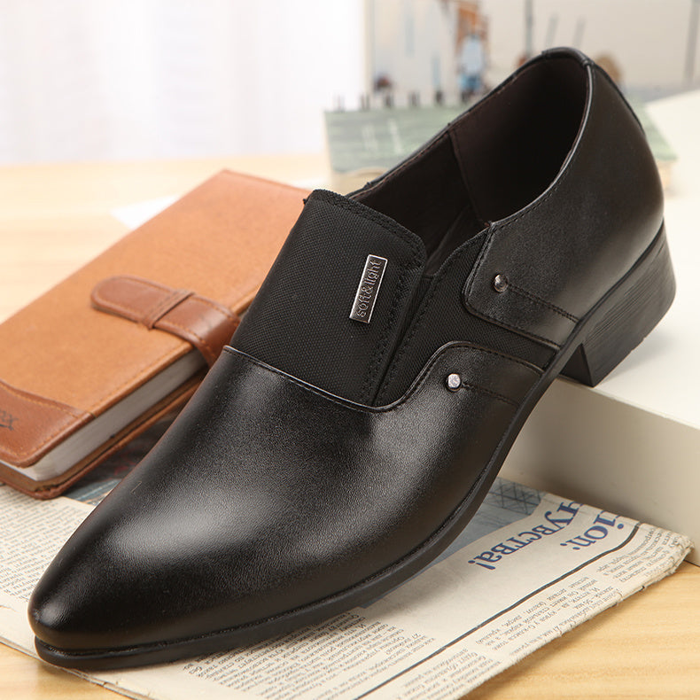 Mens Fashion Casual Pointed Toe Leather Shoes - Stacey's Selections