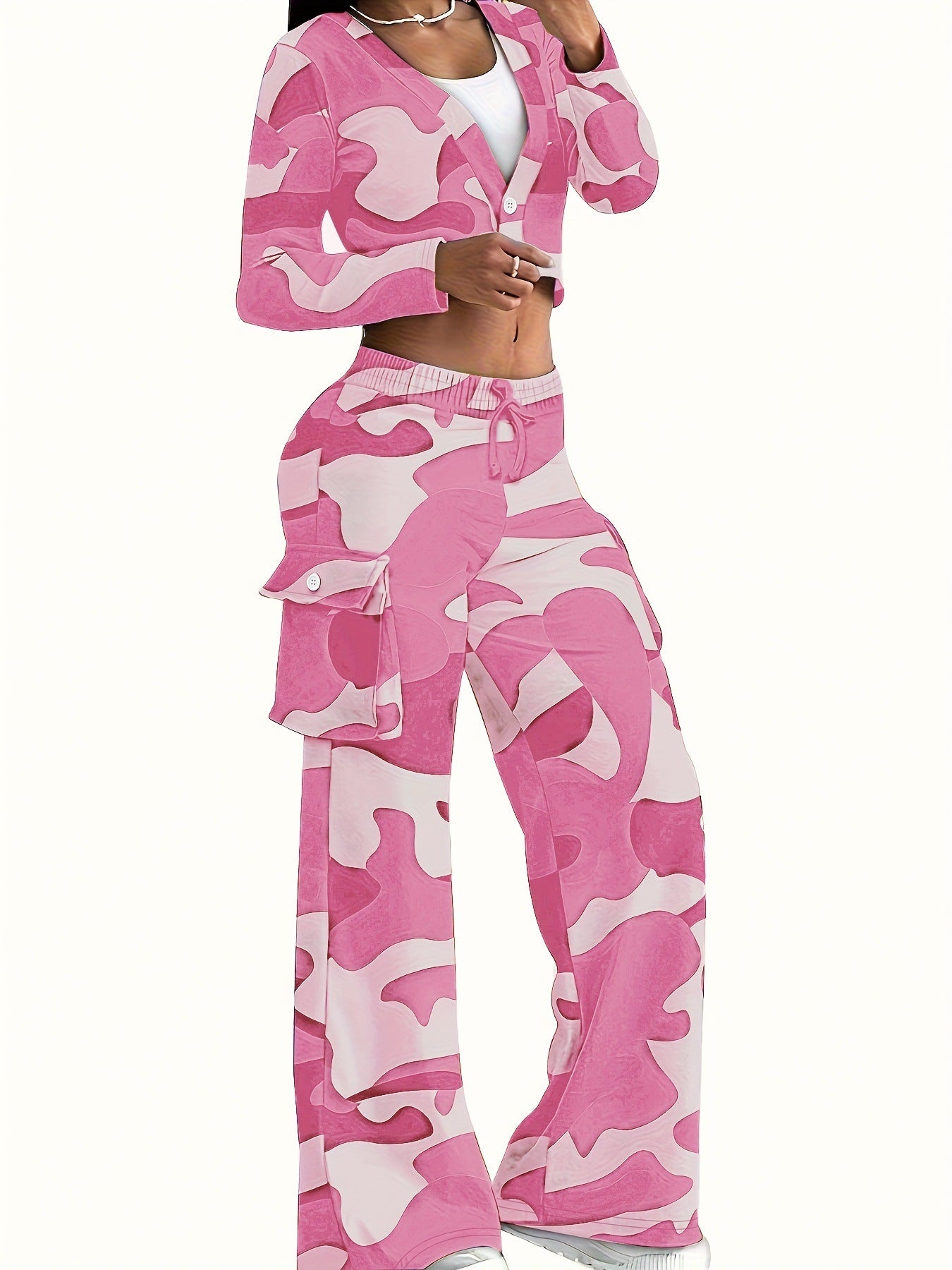 New Fashion Camouflage Printing Suit Women