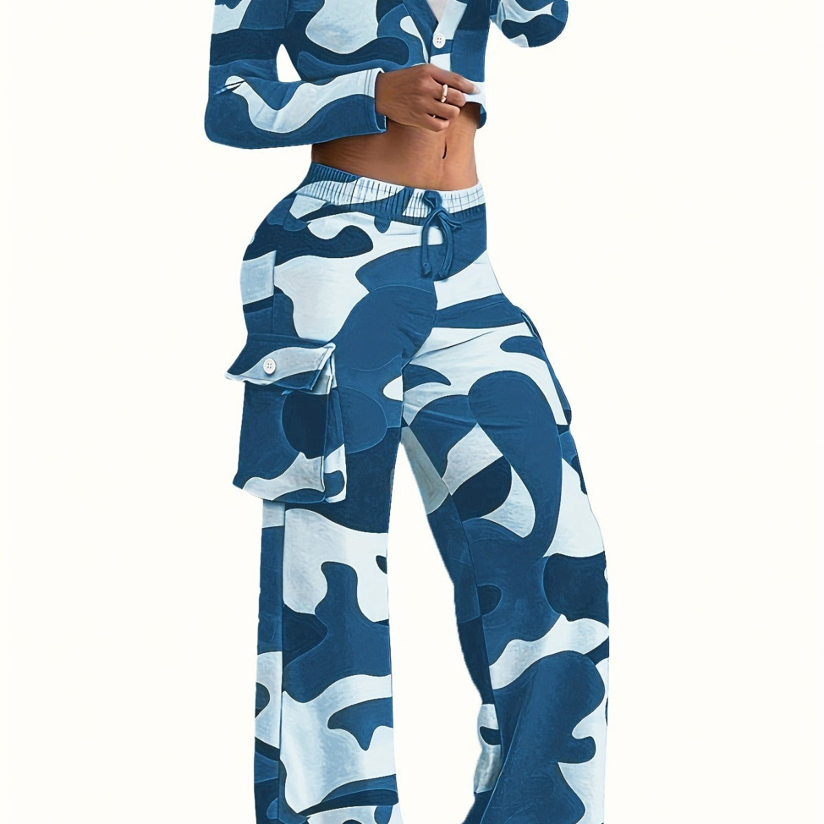 New Fashion Camouflage Printing Suit Women