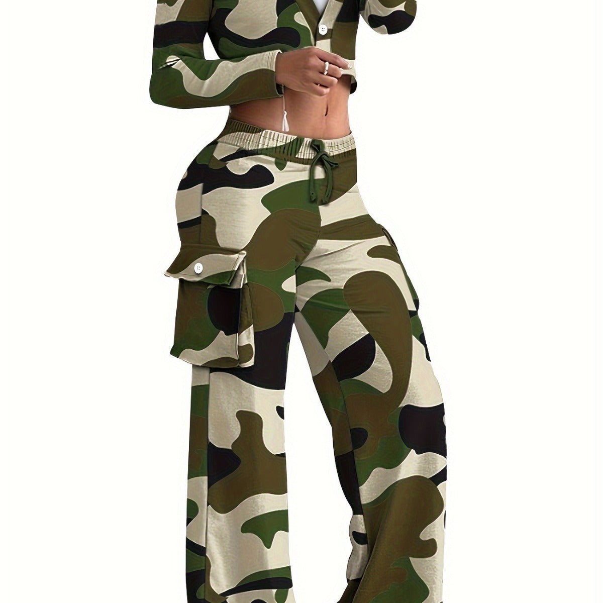 New Fashion Camouflage Printing Suit Women