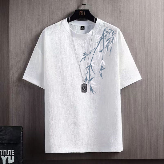 Ice Silk Short Sleeve T-shirt Men - Stacey's Selections