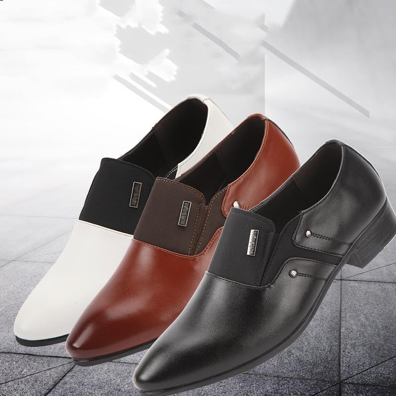 Mens Fashion Casual Pointed Toe Leather Shoes - Stacey's Selections