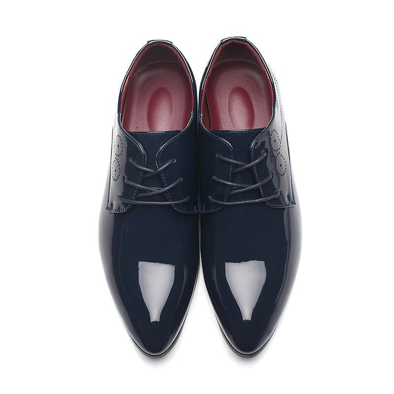 Men Leather Shoes Men Business Casual Dress Shoes Business Casual Leather Shoes Slip-on Black Driving Shoe For Men - Stacey's Selections