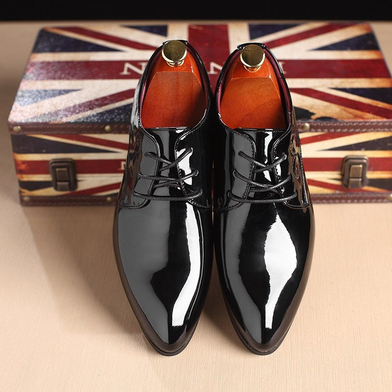 Men Leather Shoes Men Business Casual Dress Shoes Business Casual Leather Shoes Slip-on Black Driving Shoe For Men - Stacey's Selections