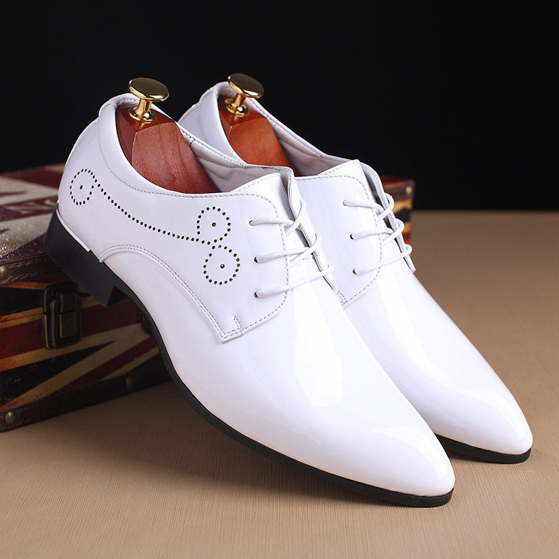 Men Leather Shoes Men Business Casual Dress Shoes Business Casual Leather Shoes Slip-on Black Driving Shoe For Men - Stacey's Selections