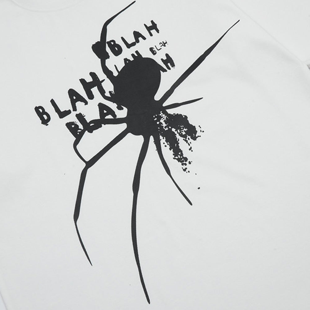 Niche Personality Spider Print T-shirt Men - Stacey's Selections