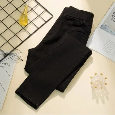 New Elastic waist Woman Vintage Boyfriend Jeans Slim Was Thin Clothes S-6XL Full Length Mom Denim Trousers Vaqueros Mujer