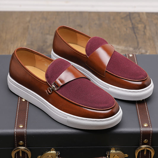 Leather Shoes Business Slip-on Casual Shoes Men - Stacey's Selections