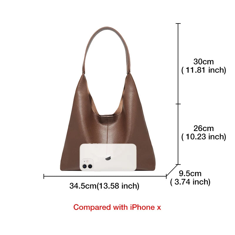 FOXER 2025 Fashion Split Leather Handbag Women Underarm Bag Tote Spring-Summer Lady Large Casual Hobo Shoulder Bag Pefect Gift