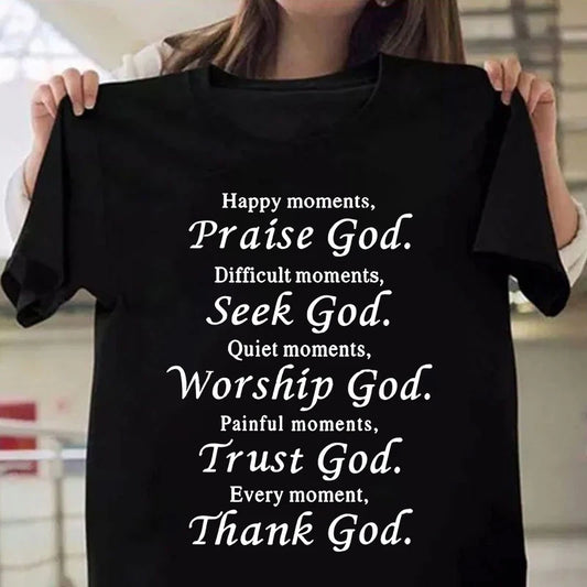 Thanks God Fashion Shirts for Men/Women; Christian Short Sleeve; Faith Shirts; God T-shirts; Unisex Jesus Shirts; Gifts for Chri