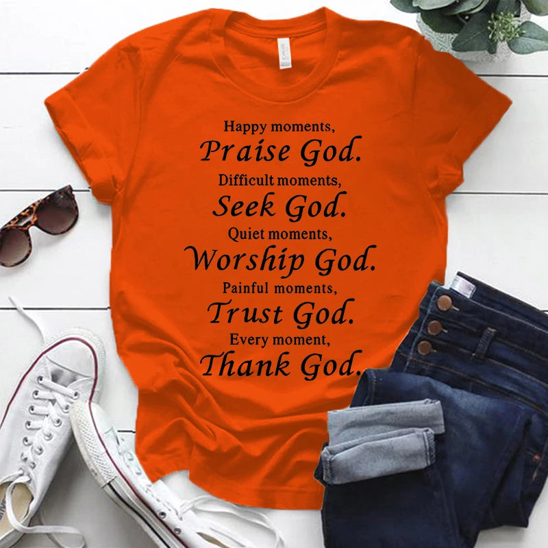 Thanks God Fashion Shirts for Men/Women; Christian Short Sleeve; Faith Shirts; God T-shirts; Unisex Jesus Shirts; Gifts for Chri