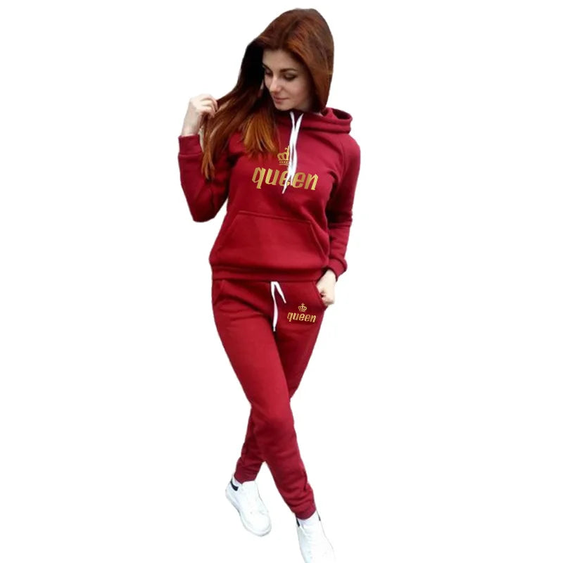 New Women Hoodie Set Trending Running Set Jogging Suits Sweat Pants 2pcs Sportswear Woman's Sports Suit Plus Size S-4XL