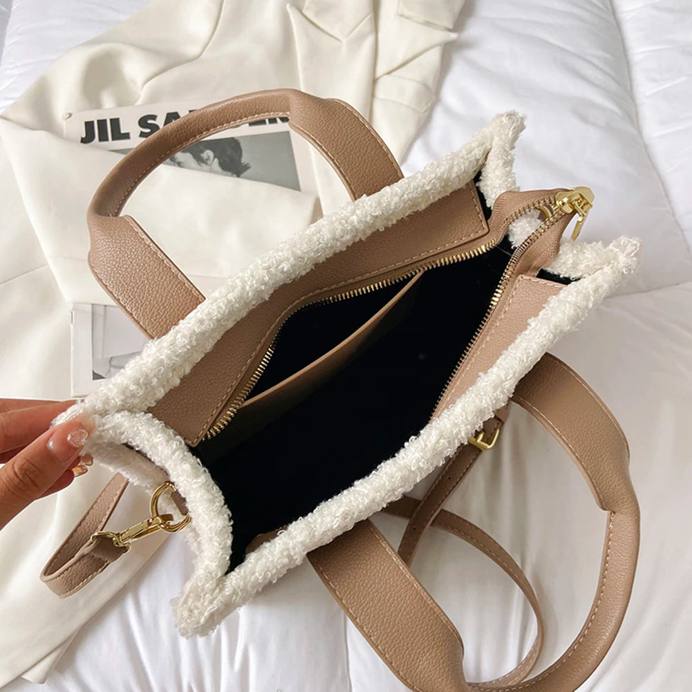 Luxury Designer Bag Tote Bag Women Handbags Letter Shoulder Bags Winter PU Shopper Purses Crossbody Bags for Women Clutch