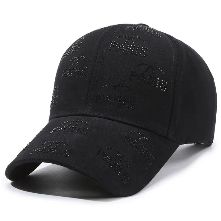 2025 New Personality Women's Hat Cotton Hardtop Baseball Cap Fashion Diamond Studded Hip Hop Party Hats Golf Caps For Women