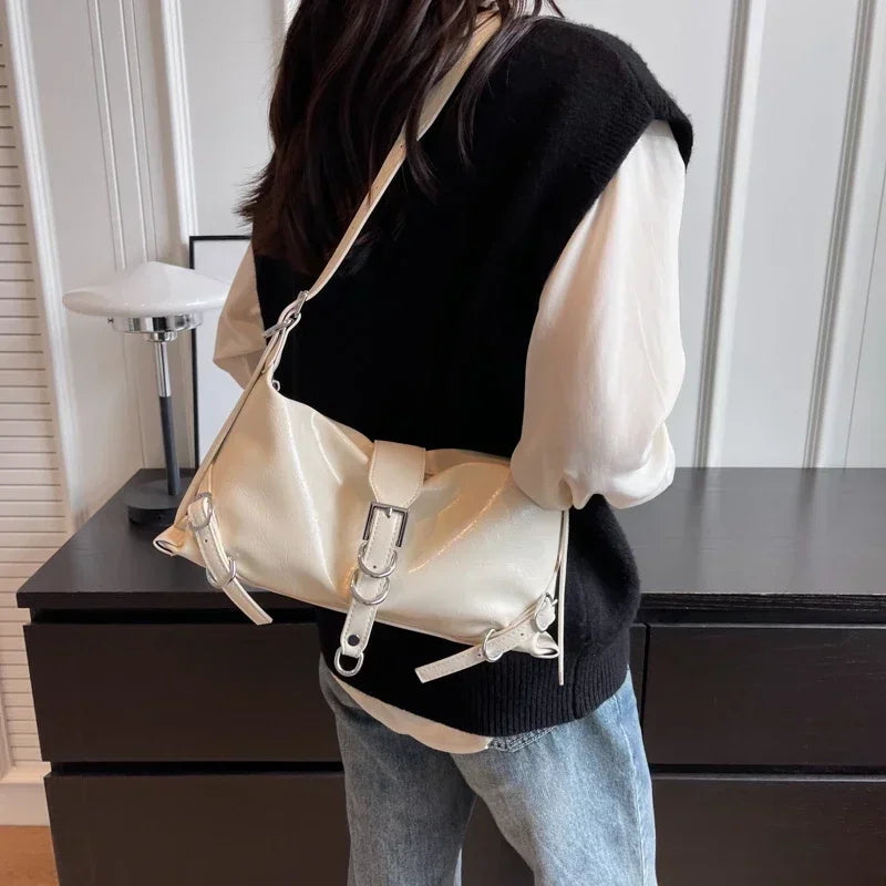 2025 High Quality Women's Bags Autumn New Fashion Simplicity High-capacity  Advanced Sense Shoulder Bag Solid Versatile Handbag