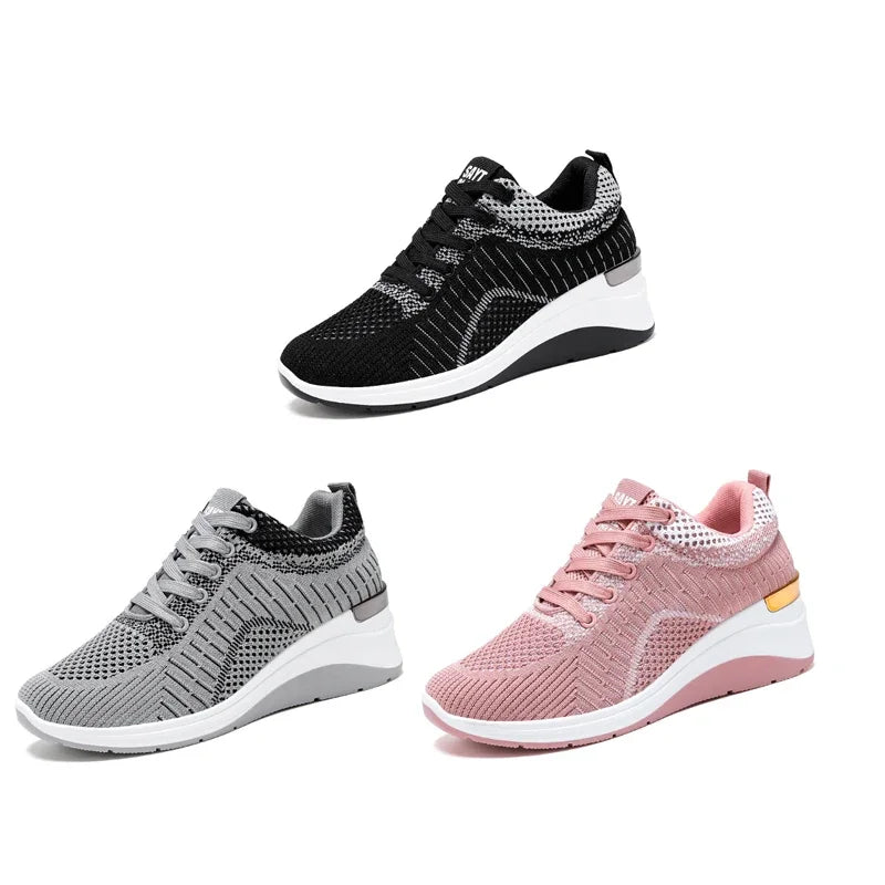 Women’s Breathable Orthopedic Sneakers Lightweight Arch Support Running Shoes Wedge Non Slip Outdoor Gym Workout Walking