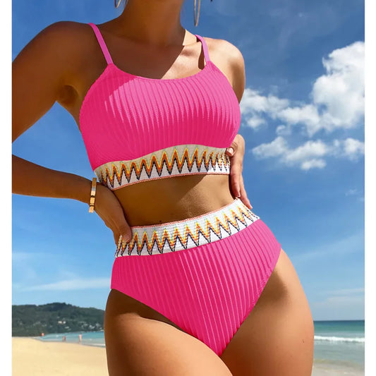 Sexy High Waist Bikini Swimsuits Women's Swimwear Push Up Female Beach Swimming Wear Bathing Suits Bikini Set Pool Bather