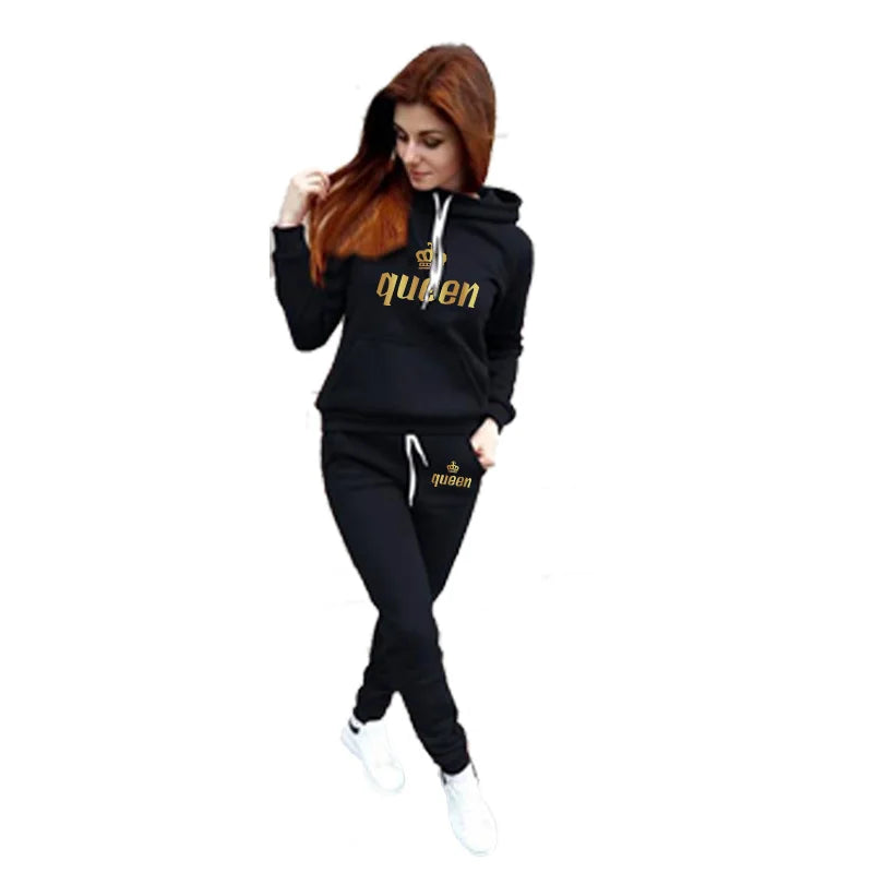 New Women Hoodie Set Trending Running Set Jogging Suits Sweat Pants 2pcs Sportswear Woman's Sports Suit Plus Size S-4XL