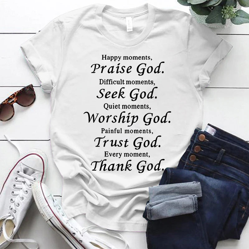 Thanks God Fashion Shirts for Men/Women; Christian Short Sleeve; Faith Shirts; God T-shirts; Unisex Jesus Shirts; Gifts for Chri