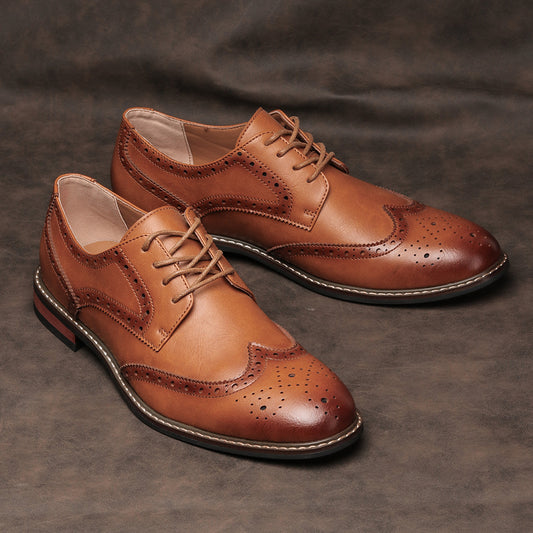 Classic Brogue Business Shoes Men - Stacey's Selections