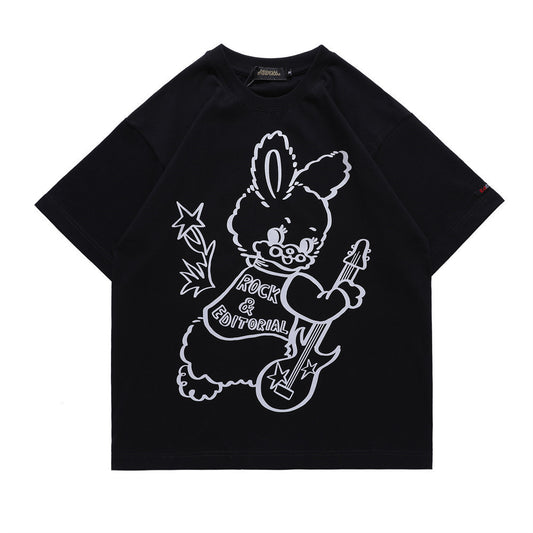 Cartoon Heat Transfer Patch T-shirt Men - Stacey's Selections